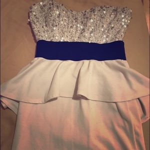 Strapless mini dress